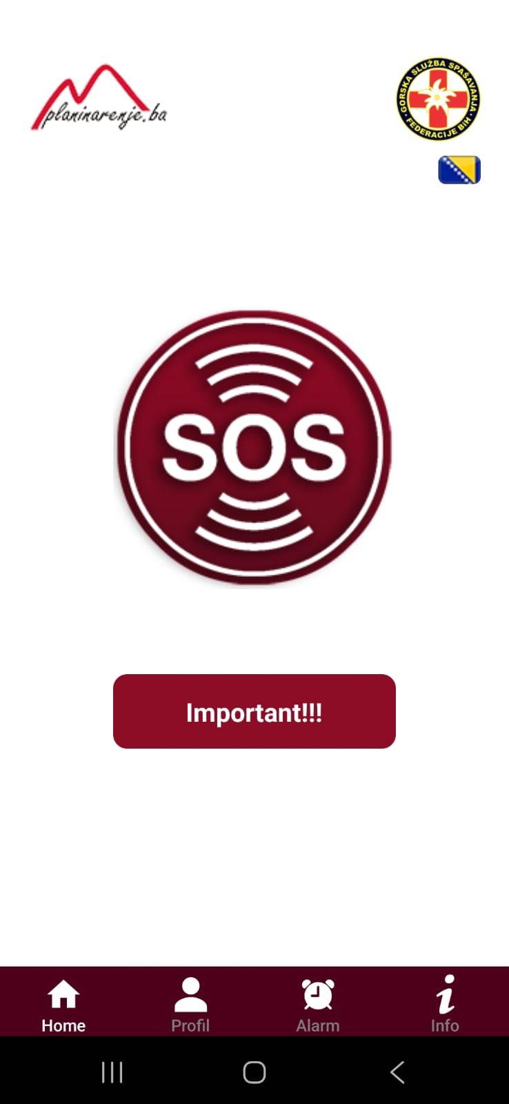 SOS button
